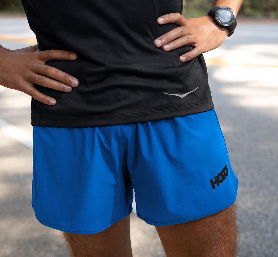 Bermudas Hoka One One Masculino Azuis - Performance - 203-DZAWCX